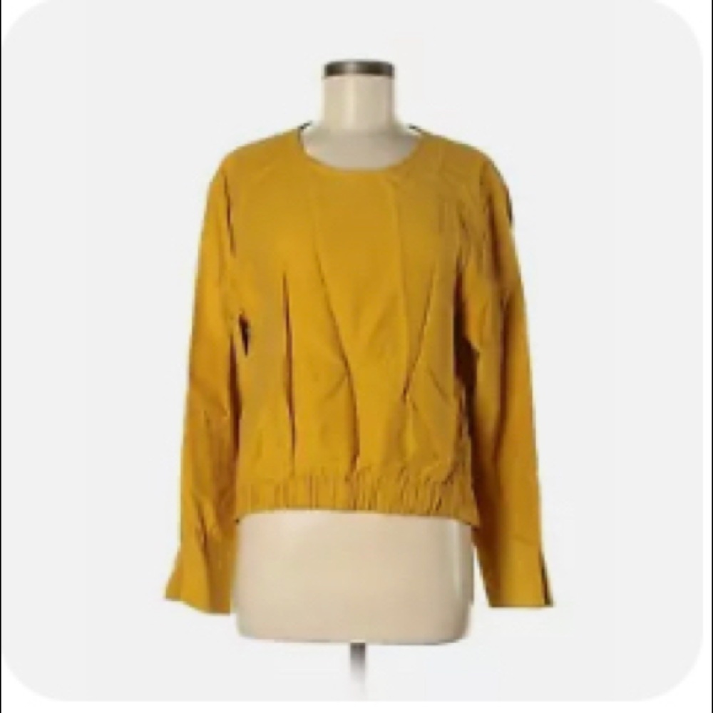 Prologue yellow Blouse w/Cinch Detail Small